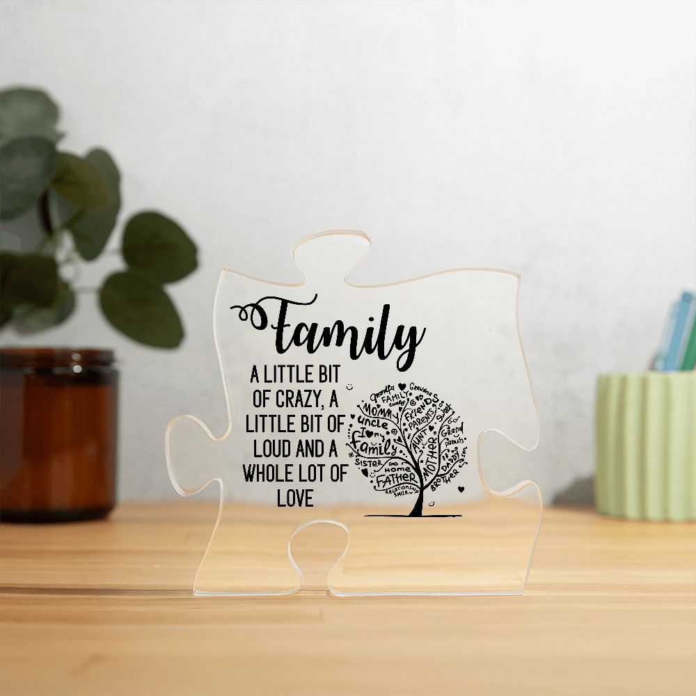 Family- Printed Acrylic Puzzle Plaque