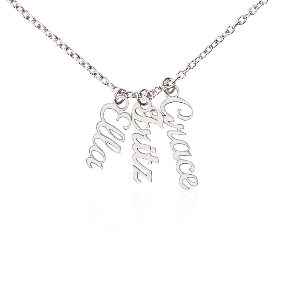 Personalized Vertical Name Necklace- Cool Tees and Things