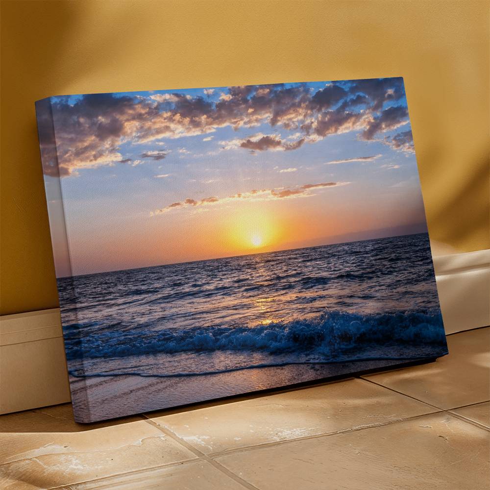 Mountains At Dawn Gallery Wrapped Canvas-20" x 16"-Cool Tees & Things
