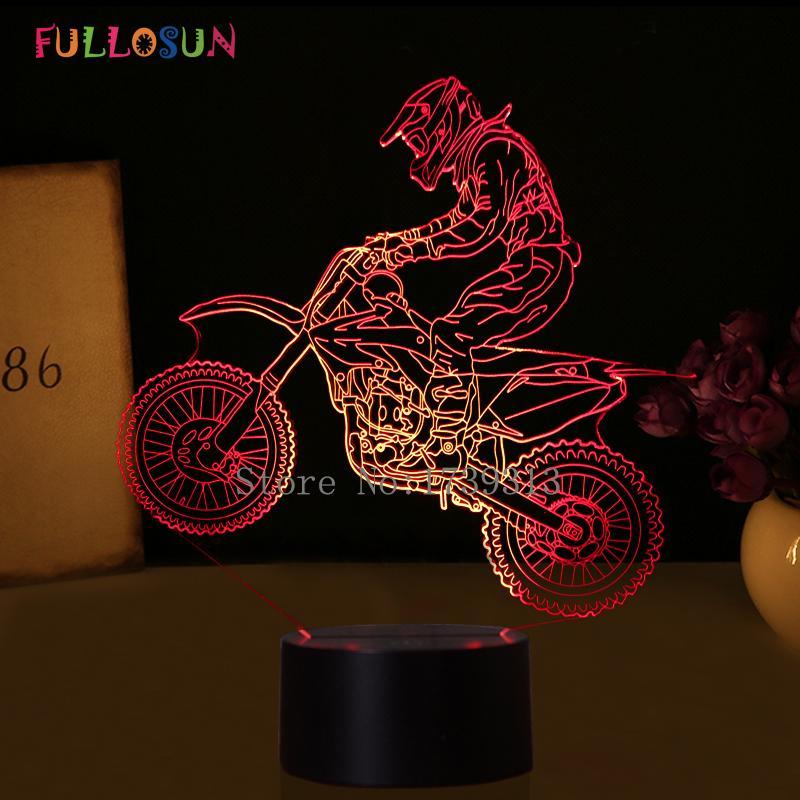 3D Motocross Bike Night Light LED - Cool Tees and Things