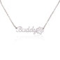 Paw Print Name Necklace (No Message Card)