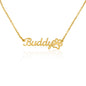 Paw Print Name Necklace (No Message Card)
