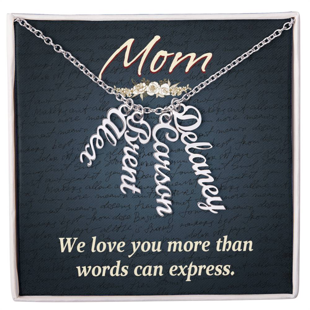 Personalized Vertical Name Necklace- Cool Tees and Things