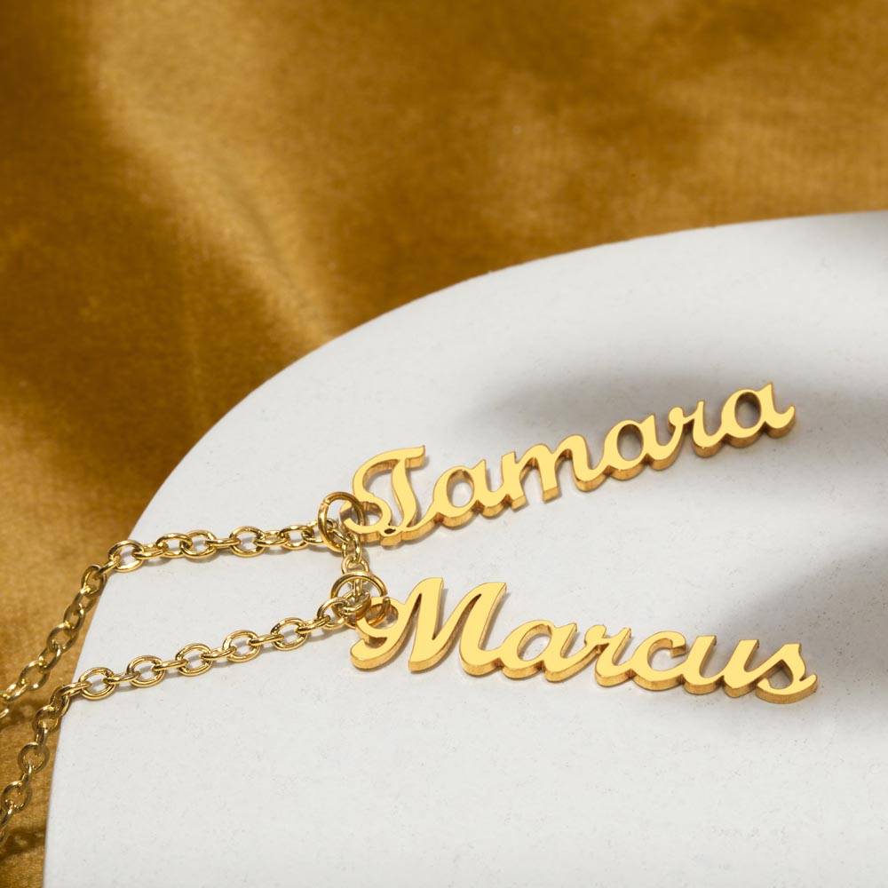 Personalized Vertical Name Necklace- Cool Tees and Things