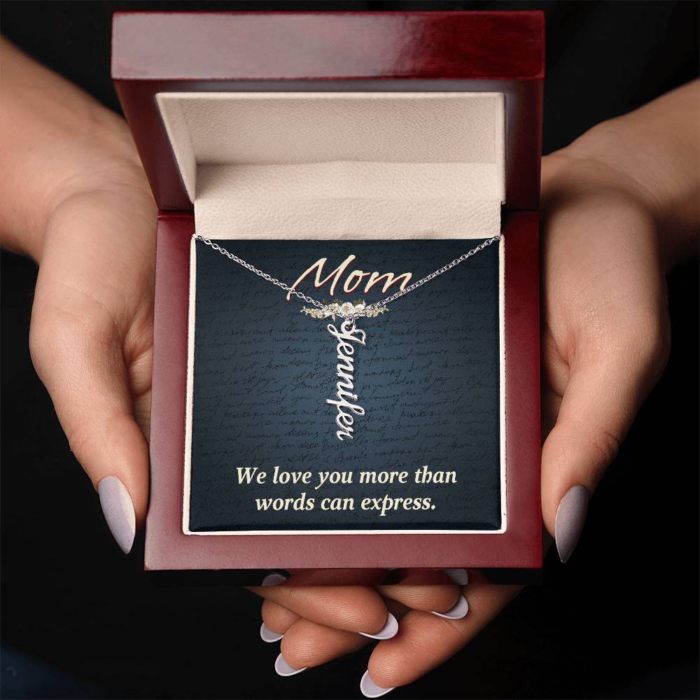 Personalized Vertical Name Necklace- Cool Tees and Things