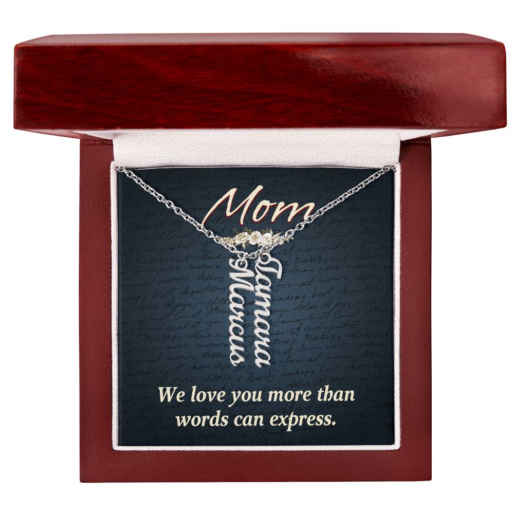 Personalized Vertical Name Necklace- Cool Tees and Things