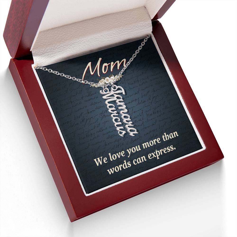 Personalized Vertical Name Necklace- Cool Tees and Things