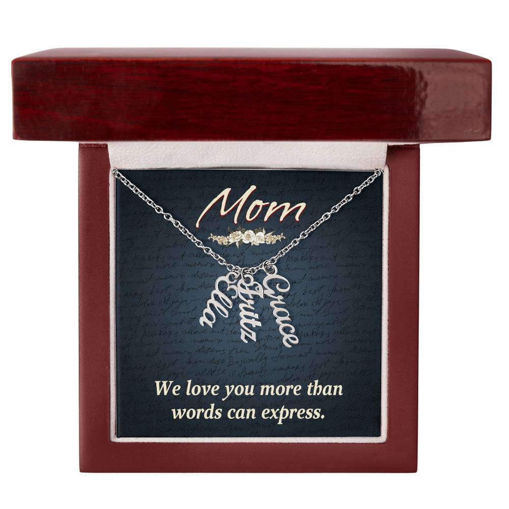 Personalized Vertical Name Necklace- Cool Tees and Things