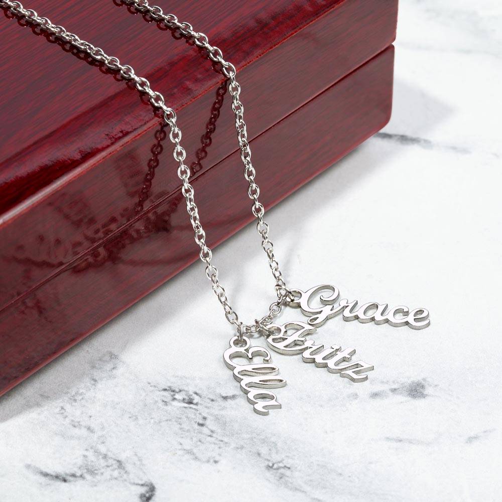 Personalized Vertical Name Necklace- Cool Tees and Things