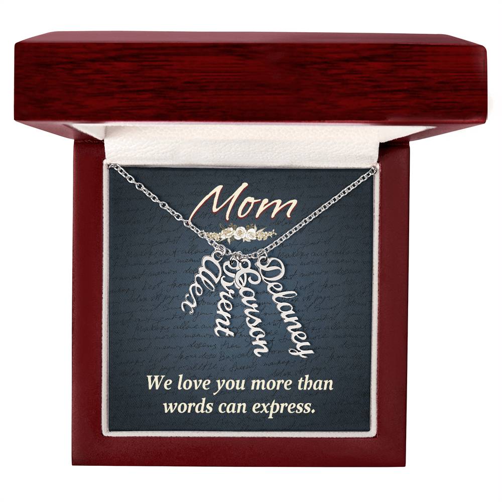 Personalized Vertical Name Necklace- Cool Tees and Things