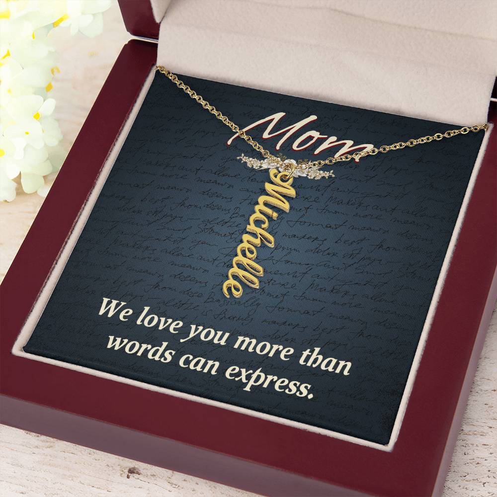 Personalized Vertical Name Necklace- Cool Tees and Things