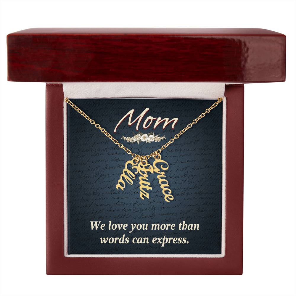 Personalized Vertical Name Necklace- Cool Tees and Things