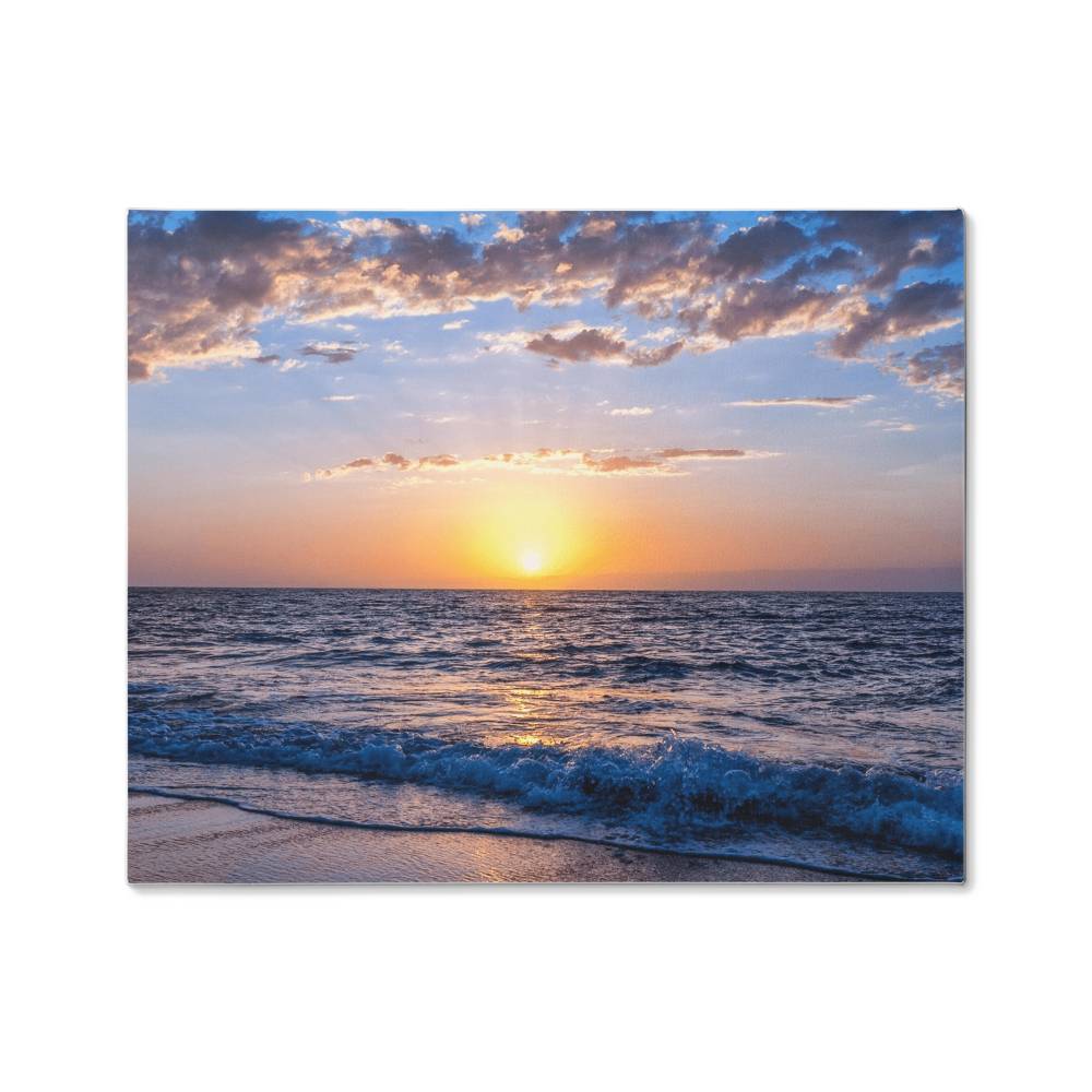 Mountains At Dawn Gallery Wrapped Canvas-20" x 16"-Cool Tees & Things