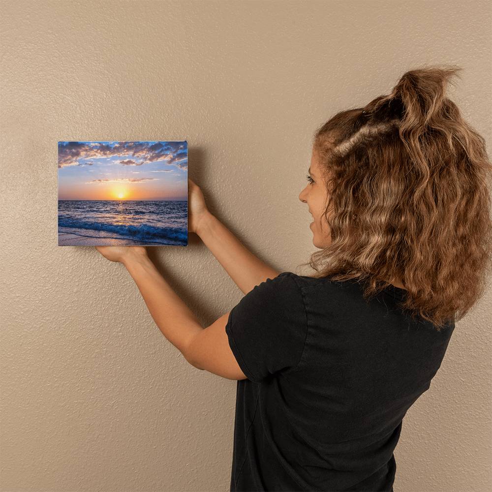 Mountains At Dawn Gallery Wrapped Canvas-20" x 16"-Cool Tees & Things