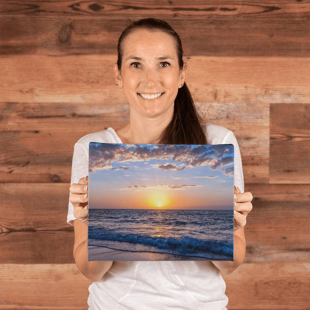 Mountains At Dawn Gallery Wrapped Canvas-20" x 16"-Cool Tees & Things