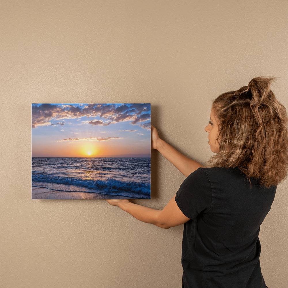 Mountains At Dawn Gallery Wrapped Canvas-20" x 16"-Cool Tees & Things