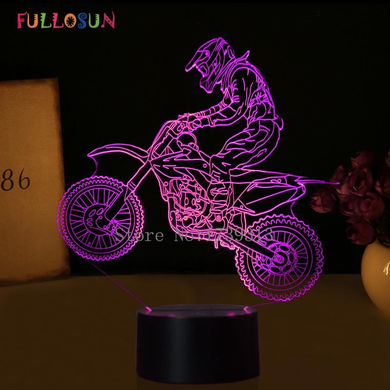 3D Motocross Bike Night Light LED - Cool Tees and Things