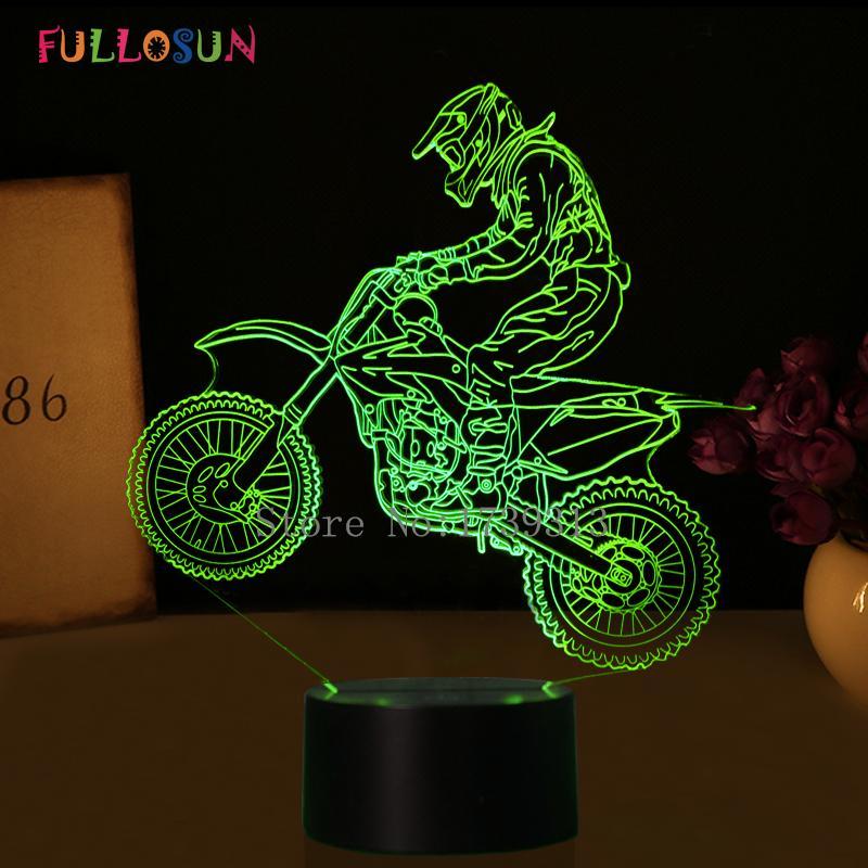 3D Motocross Bike Night Light LED - Cool Tees and Things