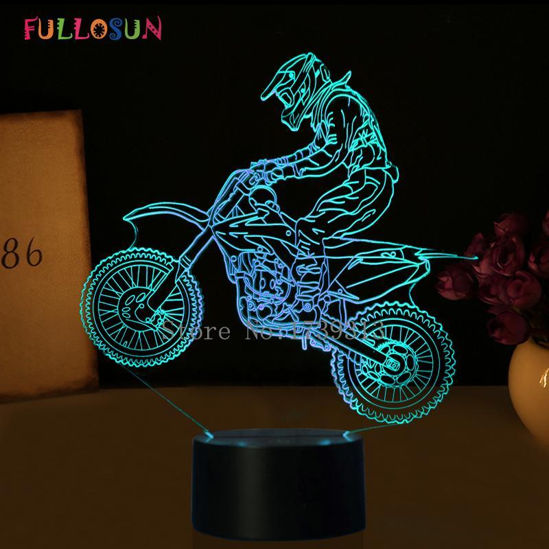 3D Motocross Bike Night Light LED - Cool Tees and Things