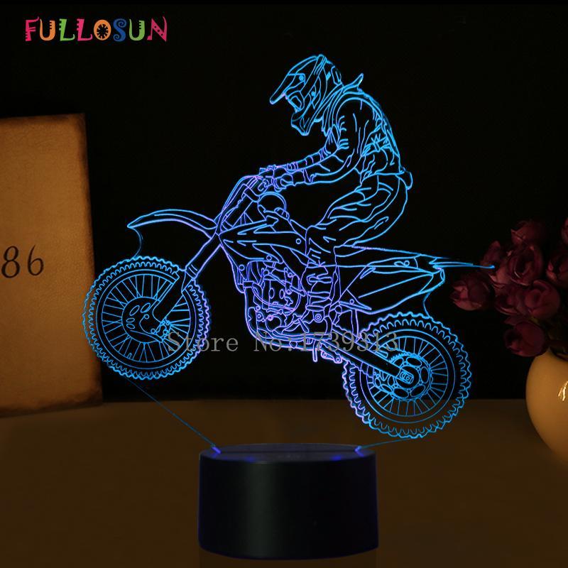 3D Motocross Bike Night Light LED - Cool Tees and Things