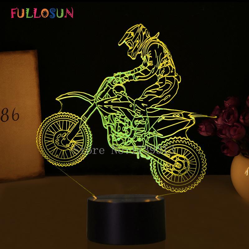 3D Motocross Bike Night Light LED - Cool Tees and Things