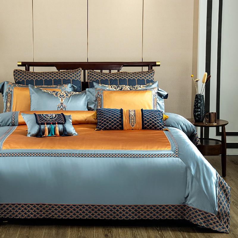 Luxury Jacquard Bedding Set & Duvet Cover with Embroidery- Cool Tees and Things