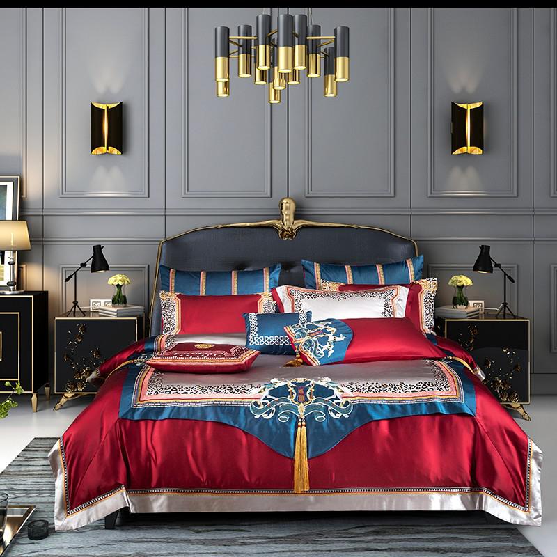 Luxury Jacquard Bedding Set & Duvet Cover with Embroidery- Cool Tees and Things