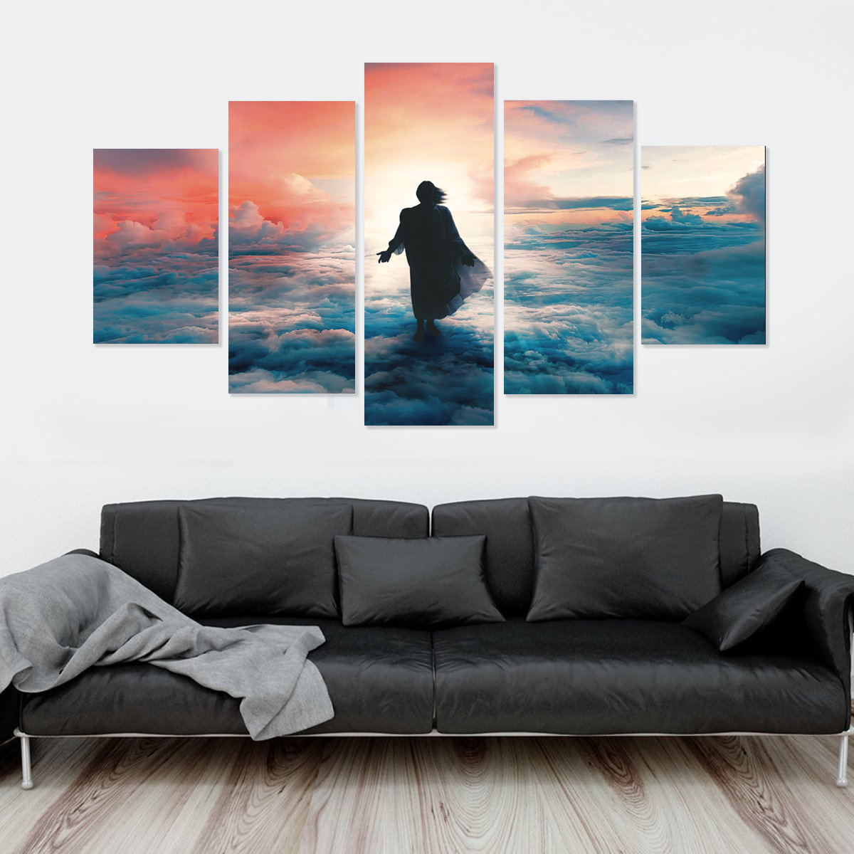 Jesus Is Coming- Dawn of a New Day-5-Panel-Medium-Not Framed-Salmon-Cool Tees & Things