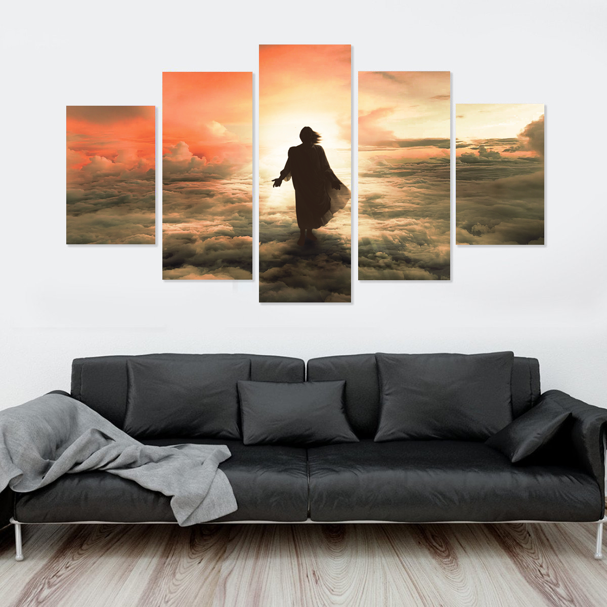 Jesus Is Coming- Bronze Last Judgement-5-Panel-Medium-Not Framed-Coral-Cool Tees & Things