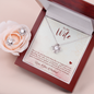 To My Wife- Love Knot Earring & Necklace Set