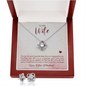 To My Wife- Love Knot Earring & Necklace Set