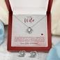 To My Wife- Love Knot Earring & Necklace Set