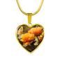 Beautiful Butterfly with Orange Flowers Pendant and Bangle Jewelry - Cool Tees and Things