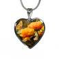 Beautiful Butterfly with Orange Flowers Pendant and Bangle Jewelry - Cool Tees and Things