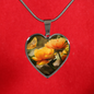 Beautiful Butterfly with Orange Flowers Pendant and Bangle Jewelry - Cool Tees and Things