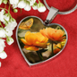 Beautiful Butterfly with Orange Flowers Pendant and Bangle Jewelry - Cool Tees and Things