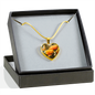 Beautiful Butterfly with Orange Flowers Pendant and Bangle Jewelry - Cool Tees and Things