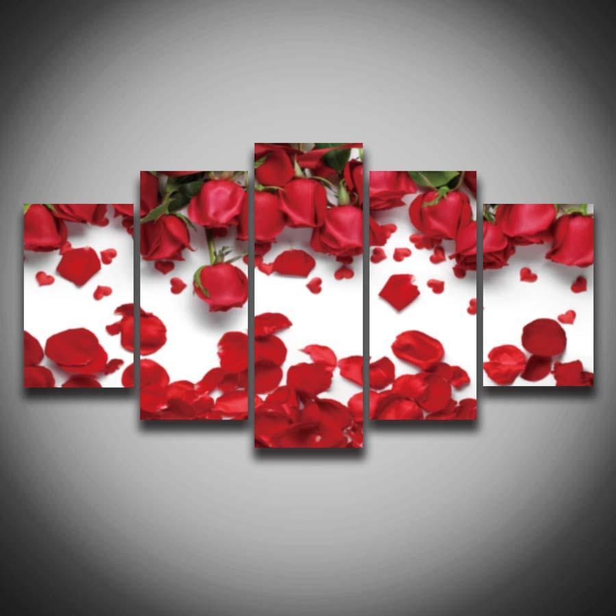 Beautiful Red Rose Flower Canvas-Medium-Not Framed-Red-Cool Tees & Things