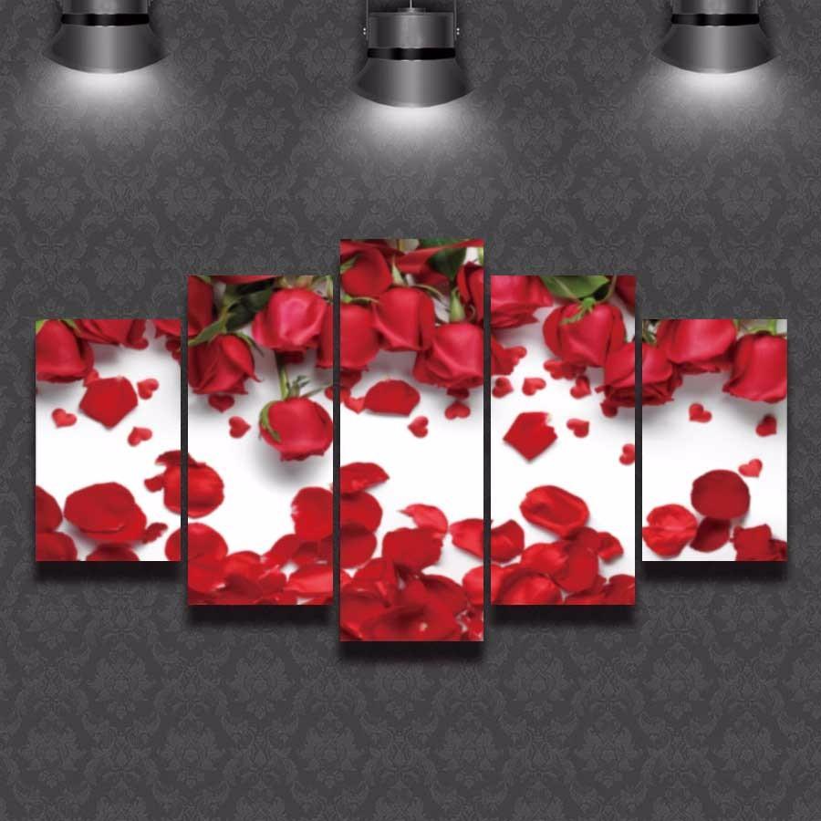 Beautiful Red Rose Flower Canvas-Medium-Not Framed-Red-Cool Tees & Things