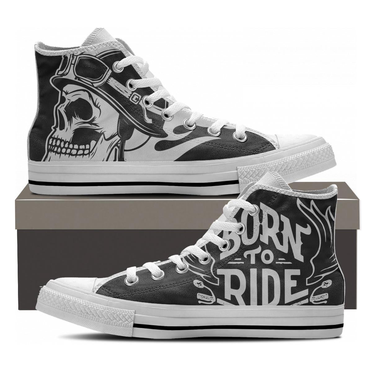 Born To Ride High Tops - Cool Tees and Things