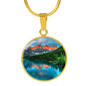 Breathtaking Moraine Lake Pendant and Bangle Jewelry - Cool Tees and Things