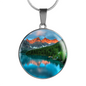 Breathtaking Moraine Lake Pendant and Bangle Jewelry - Cool Tees and Things