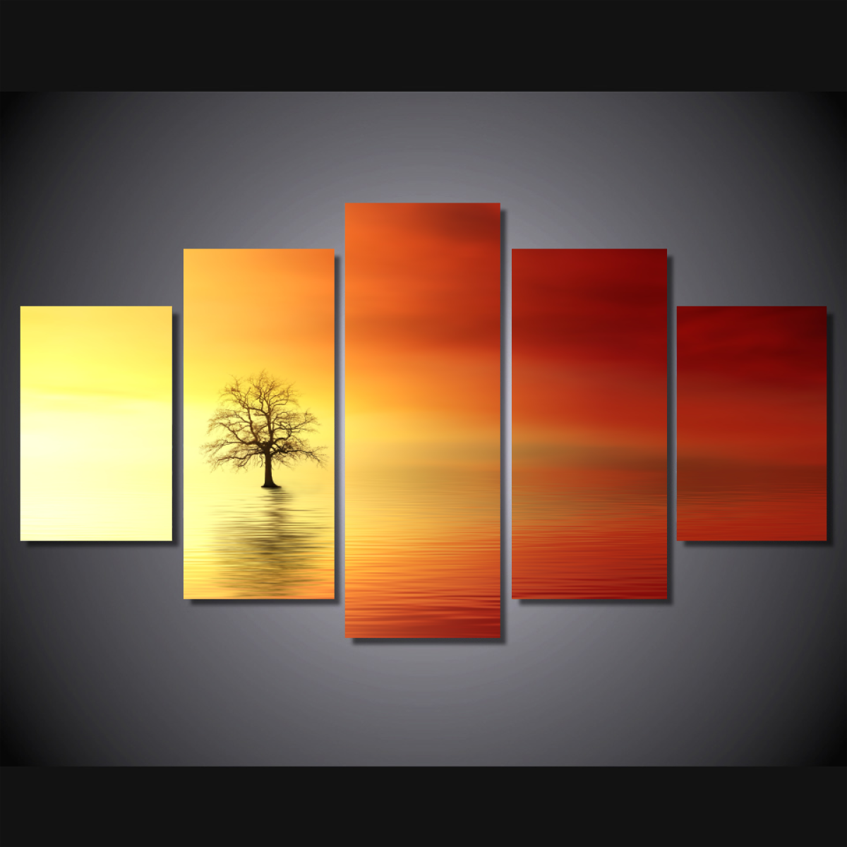 Breathtaking Sunset-Medium-Not Framed-Red/Orange/Yellow-Cool Tees & Things