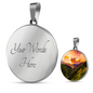 Green Mountain At Sunrise Pendant - Cool Tees and Things