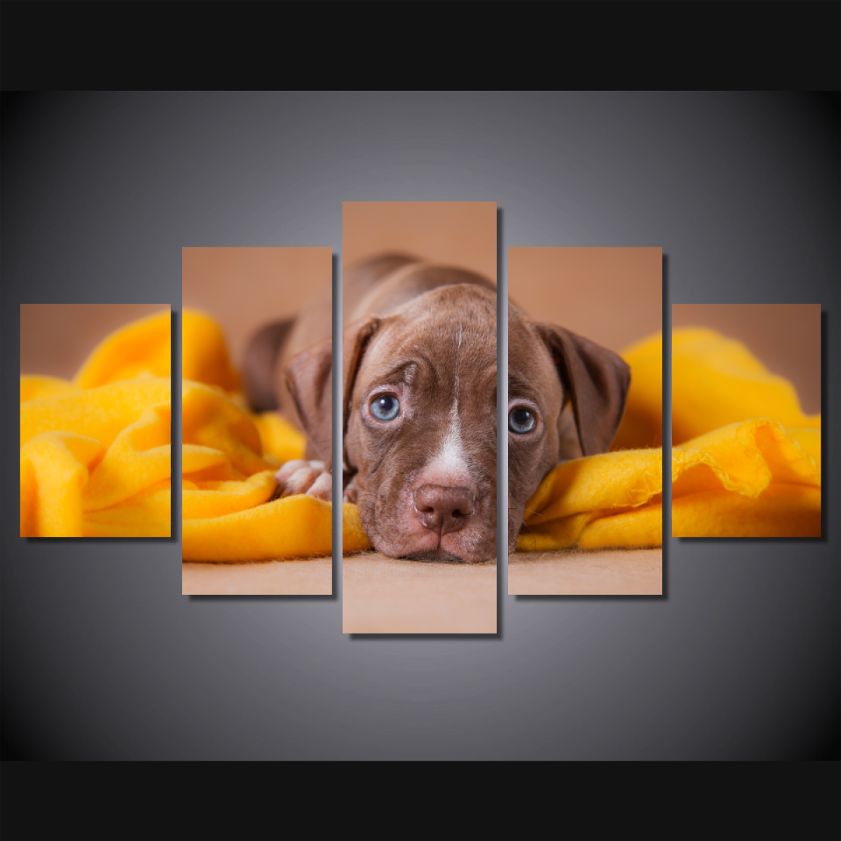 Loveable Pit Bull Puppy Wall Art-Medium-Not Framed-Cool Tees & Things