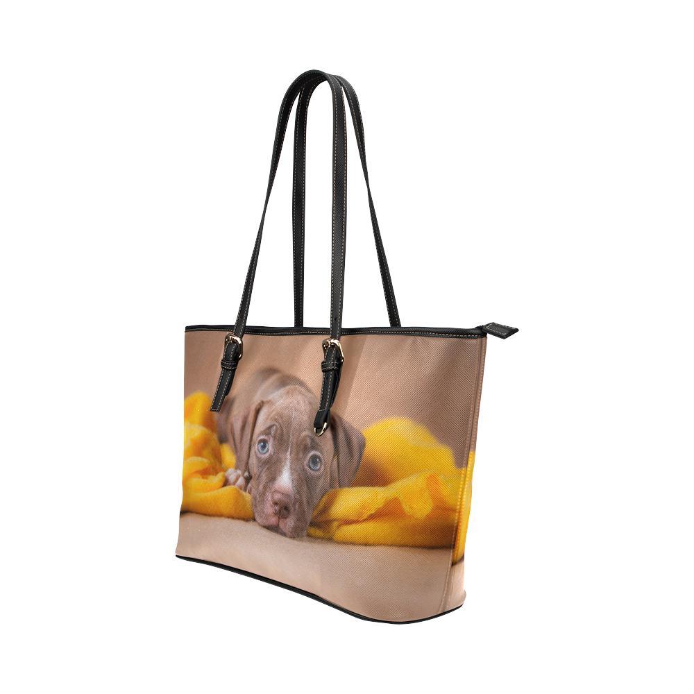 Loveable Pit Bull Puppy Tote - Cool Tees and Things