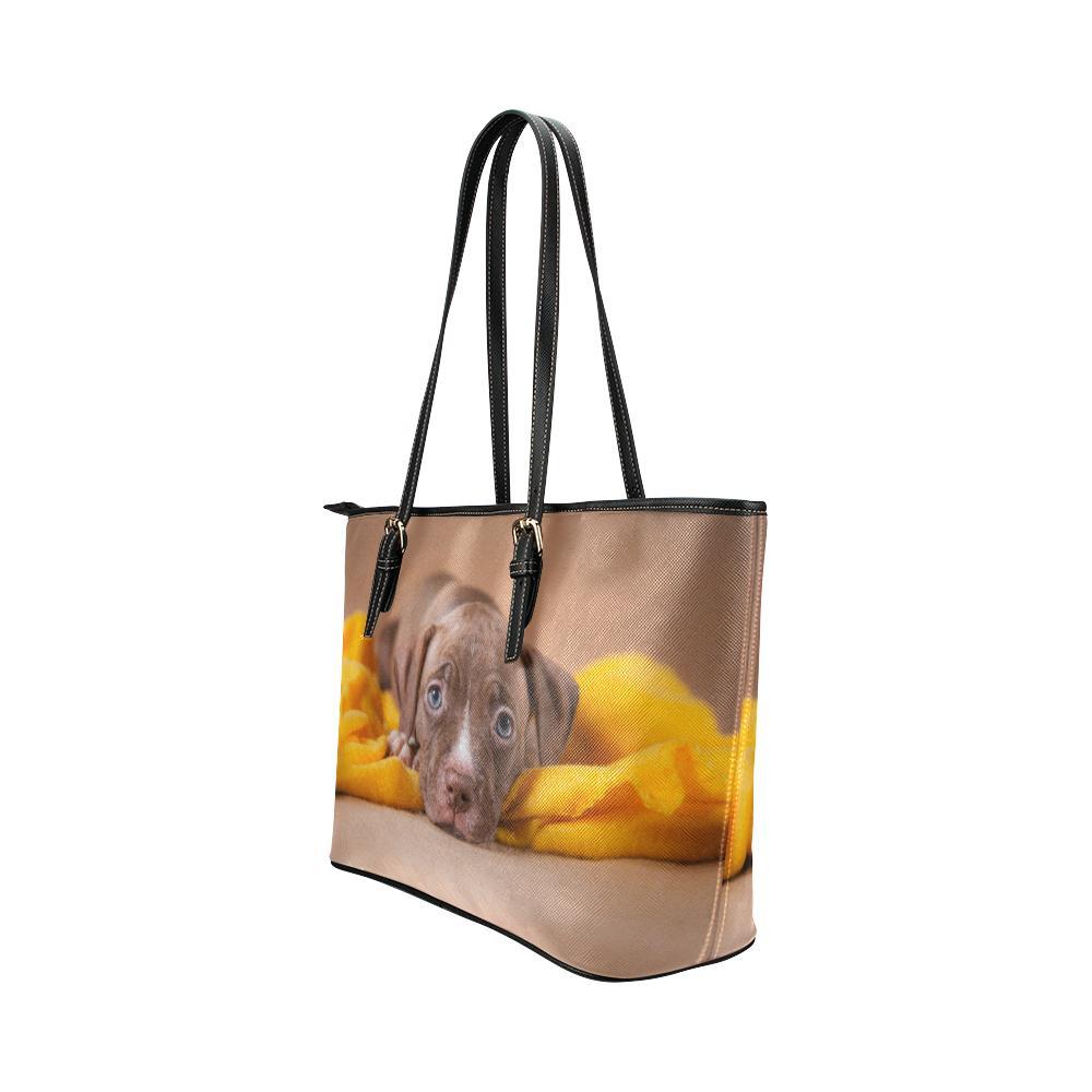 Loveable Pit Bull Puppy Tote - Cool Tees and Things