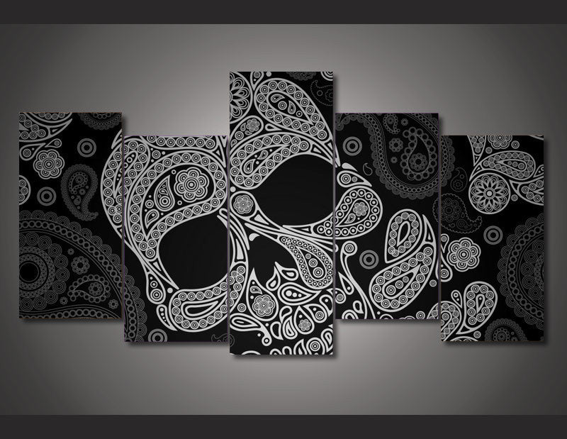 Paisley Skull-Medium-Not Framed-Cool Tees & Things