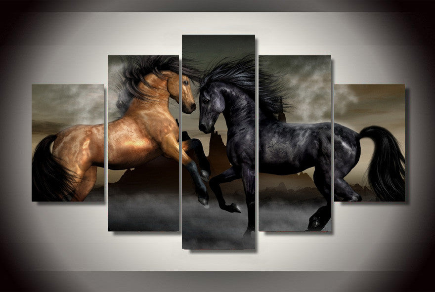 Dueling Stallions Canvas – Cool Tees & Things
