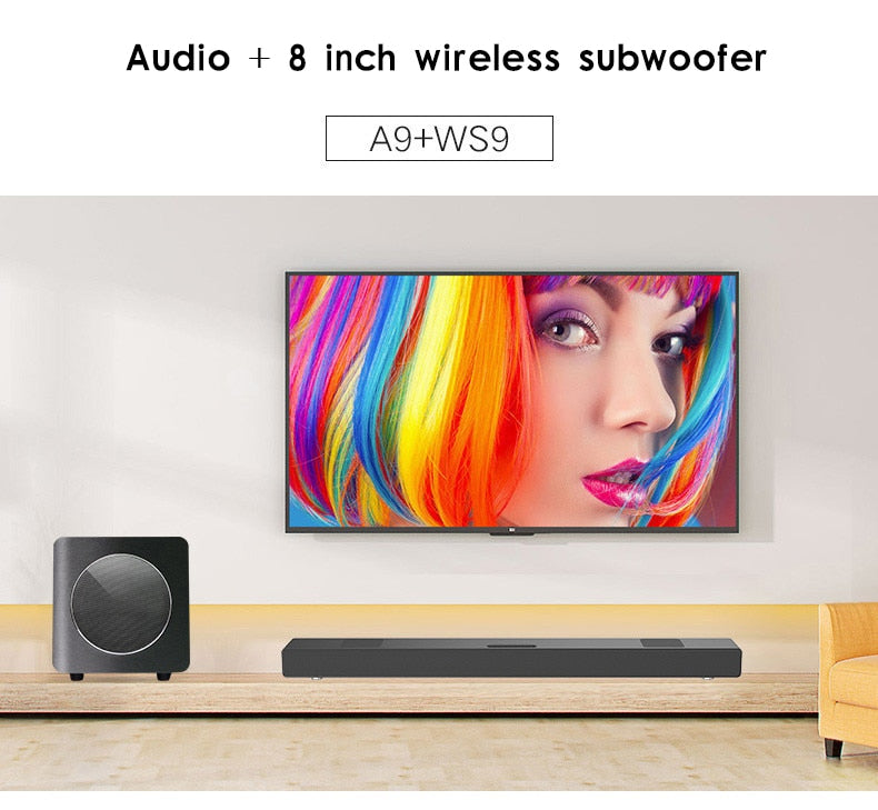 Home Theater Sound: JY AUDIO A9 Bluetooth Soundbar 5.1. Surround Sound